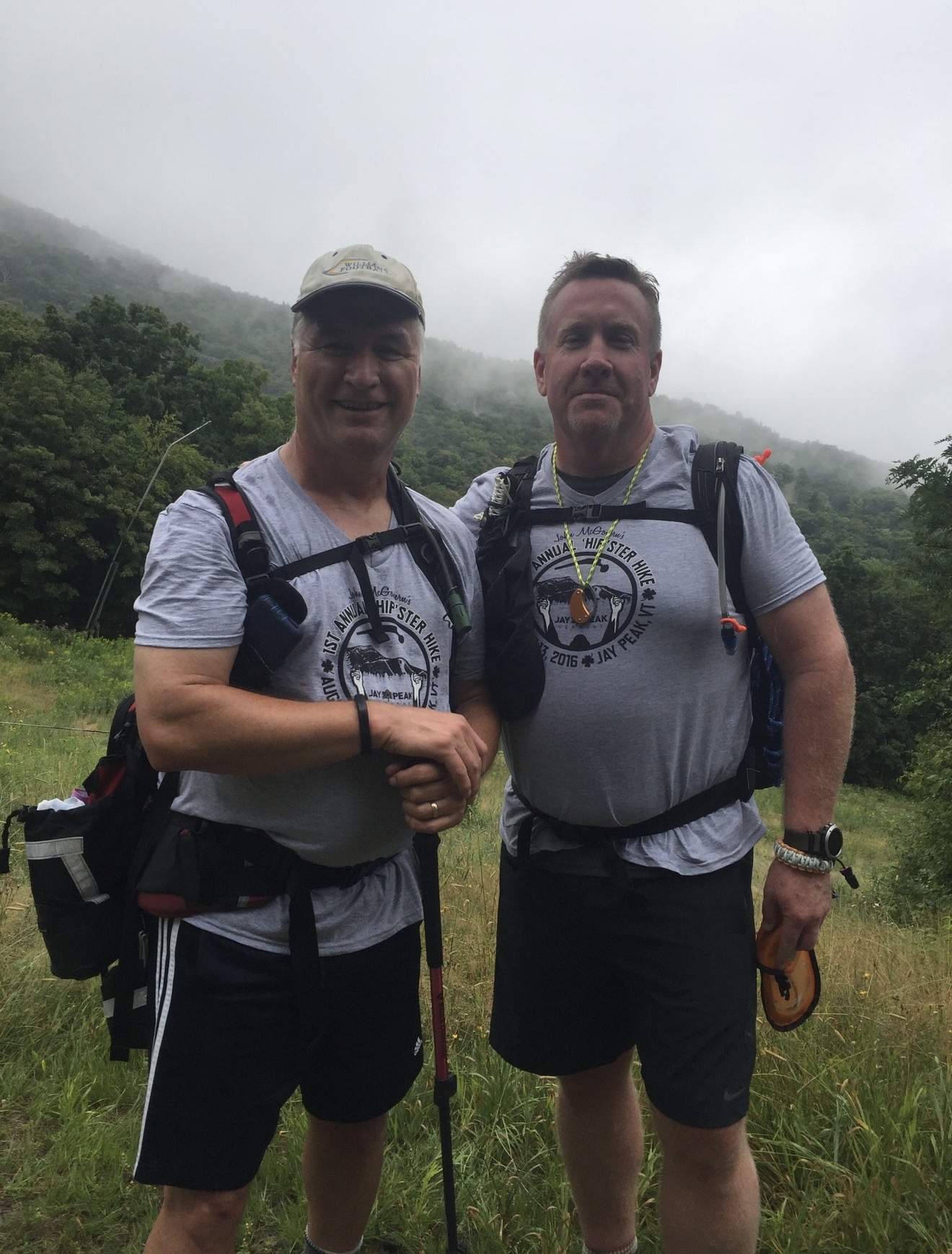 John McGovern and Brendan Cotter at the 1st Annual Hipster Hike, Jay Peak, August 2016